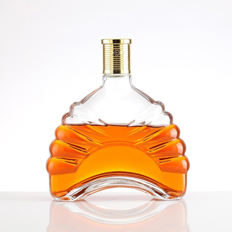 clear glass wine bottles