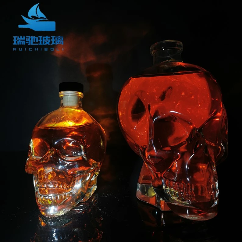skull head whiskey bottle