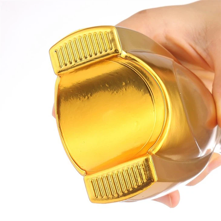Gold Color 500ML Liquor Glass Bottle