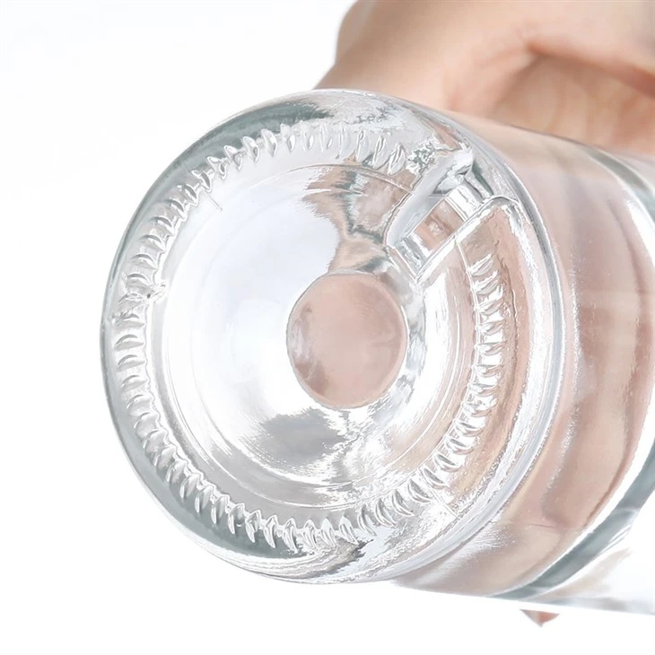 Empty Clear Whiskey Vodka Liquor Glass Bottle