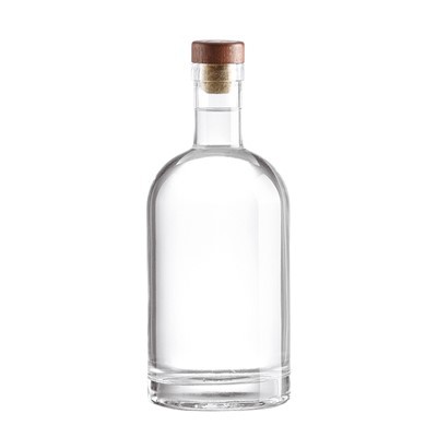 750 ml rund flaske på lager
